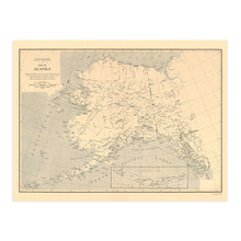 Load image into Gallery viewer, Digitally Restored and Enhanced 1909 Alaska State Map - Vintage Map of Alaska Wall Art Decor - US Geological Survey of State of Alaska Map Poster - Historic Alaska Wall Map - Old Map Alaska
