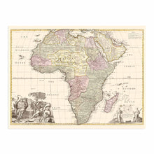 Load image into Gallery viewer, Digitally Restored and Enhanced 1725 Africa Map - Vintage Map of Africa Poster - Old Poster of Africa Wall Art - Vintage Africa Map - Shows Boundaries Rivers Forests and Settlements

