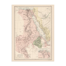 Load image into Gallery viewer, Digitally Restored and Enhanced 1885 Egypt Map Poster - Vintage Map of Ancient Egypt - Old Map of Saudi Arabia - Egypt Wall Art - Historic Egypt Arabia Petraea Abyssinia Ethiopia Yemen Sudan Map
