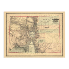 Load image into Gallery viewer, Digitally Restored and Enhanced 1862 Colorado Territory Map - Vintage Map of Colorado Wall Art - Old Colorado Map Poster - Historic Colorado Wall Map Embracing The Central Gold Region
