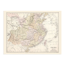 Load image into Gallery viewer, Digitally Restored and Enhanced 1885 China Map - Vintage Map of China Poster - Old Shanghai Map - History Map of Beijing - Historic Poster Map of China Wall Art - People&#39;s Republic of China Map Print
