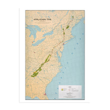 Cargar imagen en el visor de la galería, Digitally Restored and Enhanced 1981 Appalachian Trail Map Poster - 18x24 Inch History Map of Appalachian Trail Wall Art - Old Appalachian National Scenic Trail Map
