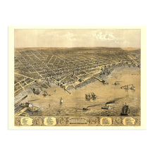 Load image into Gallery viewer, Digitally Restored and Enhanced 1868 Muskegon Michigan Map - Vintage Map of Muskegon MI Wall Art - History Map of Muskegon Michigan - Old Muskegon Map
