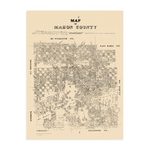 Load image into Gallery viewer, Digitally Restored and Enhanced 1879 Mason County Texas Map - Vintage Mason County Wall Art - Mason Texas History Map Print - Historic Mason County TX Poster - Old Mason County Map Showing Land Ownership
