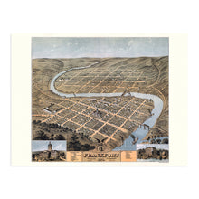 Load image into Gallery viewer, Digitally Restored and Enhanced 1871 Frankfort Kentucky Map Poster - Vintage Frankfort Kentucky Wall Art - Old Frankfort Kentucky Map - Bird&#39;s Eye View of Frankfort KY Looking South East
