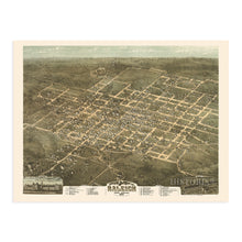 Cargar imagen en el visor de la galería, Digitally Restored and Enhanced 1872 Raleigh North Carolina Map - Vintage Raleigh Wall Art - Historic Map of Raleigh NC Poster - Old Raleigh Map - Bird&#39;s Eye View of Raleigh NC Map Print
