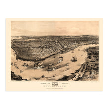 Load image into Gallery viewer, Digitally Restored and Enhanced 1851 New Orleans Louisiana Map - Vintage Map of New Orleans Wall Art - New Orleans Vintage Map Poster - Historic Birds Eye View of New Orleans Vintage Map
