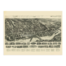 Load image into Gallery viewer, Digitally Restored and Enhanced 1919 Map of Shelton Connecticut Poster - History Map of Shelton CT Wall Art - Old Shelton City Fairfield County Map Print
