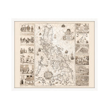 Load image into Gallery viewer, Digitally Restored and Enhanced 1734 Philippines Map Poster - Framed Vintage Philippines Wall Art - Old Philippines Map Art - Restored Historic Map of Philippines Poster Print
