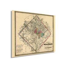 Load image into Gallery viewer, Digitally Restored and Enhanced 1862 Washington DC Vintage Map - Historic Washington DC Map Showing Fortifications - Civil War Map of Washington DC Map Poster - Map Washington DC Wall Art
