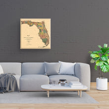 Load image into Gallery viewer, Digitally Restored and Enhanced 1856 Florida Map Canvas -Canvas Wrap Vintage Florida Map Wall Art - History Map of Florida State - Old Florida Poster Showing Progress of Surveys From Annual Report Wall Art
