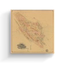 Load image into Gallery viewer, Digitally Restored and Enhanced 1892 Marin California Map Canvas - Canvas Wrap Vintage Marin County Poster - History Map of Marin County California
