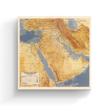 Cargar imagen en el visor de la galería, Digitally Restored and Enhanced 1991 Operation Desert Storm Map Canvas Art - Canvas Wrap Vintage Wall Map of Middle East - Old Middle East Map Poster - Operation Desert Storm Planning Graphic Map
