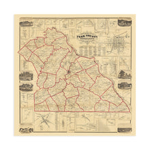 Load image into Gallery viewer, Digitally Restored and Enhanced 1860 York County Pennsylvania Map - Vintage Map of York Pennsylvania Wall Art - Historic York County PA Map Poster - Old York County Map Print from Actual Surveys

