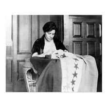 Cargar imagen en el visor de la galería, Digitally Restored and Enhanced 1912 Alice Paul Portrait Photo Print - Vintage Alice Paul Photo Sewing Suffrage Flag - Old Alice Paul Poster Wall Art
