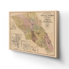 Load image into Gallery viewer, Digitally Restored and Enhanced 1900 Sonoma California Map Canvas - Canvas Wrap Vintage Sonoma CA Map Poster - Old Sonoma County California Wall Map 
