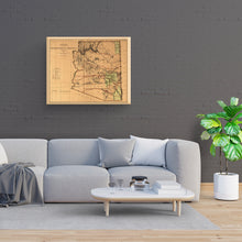 Load image into Gallery viewer, Digitally Restored and Enhanced 1876 Arizona Map Canvas - Canvas Wrap Vintage Arizona Map - Old Arizona Wall Art - History Map of Arizona Territory
