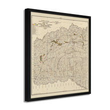 Load image into Gallery viewer, Digitally Restored and Enhanced 1900 Choctaw Nation of Oklahoma Map - Framed Vintage Oklahoma Map Poster - Historic Oklahoma Wall Art - Map of Choctaw Nation Indian Territory Oklahoma
