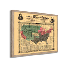 Load image into Gallery viewer, Digitally Restored and Enhanced 1856 United States Map Poster - Framed Vintage Map of USA - Old USA Map Poster - United States Wall Map - Political Map of United States Wall Art
