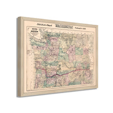 Load image into Gallery viewer, Digitally Restored and Enhanced 1889 Washington Map Framed Vintage Washington Wall Art - Old WA State Map - Restored Washington Wall Map - Township &amp; County Map of Washington State
