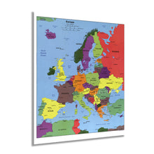 Cargar imagen en el visor de la galería, Digitally Restored and Enhanced 2004 Europe Map Poster - Poster Map of Europe Wall Art - Wall Map of Europe - Europe Wall Map
