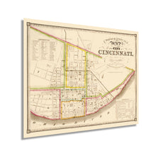 Cargar imagen en el visor de la galería, Digitally Restored and Enhanced 1841 Cincinnati Ohio Map - Vintage Map of Cincinnati Ohio - Old Cincinnati Wall Art - Historic Cincinnati Ohio Map Poster - Restored Topographical Map of Cincinnati Ohio
