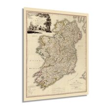 Cargar imagen en el visor de la galería, Digitally Restored and Enhanced 1797 Ireland Map Poster - Vintage Map of Ireland Wall Art - History Map of Dublin Ireland - Old Republic of Ireland Map Print - A New Map of Ireland Wall Art
