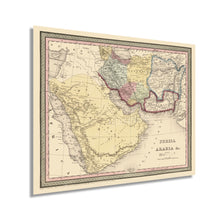 Load image into Gallery viewer, Digitally Restored and Enhanced 1852 Persia and Arabia Map - Map of Middle East - History Map of Persia Arabia Wall Art - Old Middle East Map Poster
