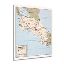 Load image into Gallery viewer, Digitally Restored and Enhanced 1987 Costa Rica Map Poster - Vintage Wall Map of Costa Rica Wall Art - Old Map of San Jose Costa Rica Central America - Restored Costa Rica History Map Print
