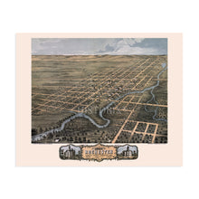 Load image into Gallery viewer, 1869 Rochester Minnesota Map Poster - Old Rochester Map of MN Wall Art - Rochester Olmsted County MN Map History
