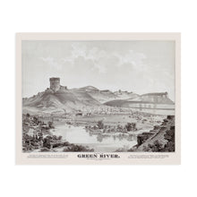 Load image into Gallery viewer, Digitally Restored and Enhanced 1875 Green River Wyoming Map Poster - Old Green River Wyoming Wall Art - History Map of Green River City WY Territory
