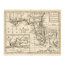Cargar imagen en el visor de la galería, Digitally Restored and Enhanced 1763 East &amp; West Florida Map - Vintage Map Wall Art - A Map of the New Governments Vintage Florida Map - Florida Map Wall Art - Vintage Florida Poster
