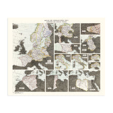 Cargar imagen en el visor de la galería, Digitally Restored and Enhanced 1945 Battles and Campaigns: World War II European and African Theater Map - Vintage World War II Map - Old World War 2 Poster - Historic WW2 Map Wall Art
