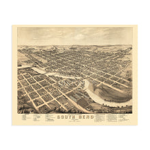 Load image into Gallery viewer, Digitally Restored and Enhanced 1874 South Bend Indiana Map - Old South Bend St Joseph County Indiana Wall Art - History Map of South Bend City IN Poster
