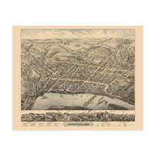 Load image into Gallery viewer, Digitally Restored and Enhanced 1877 Middletown Connecticut Map Print - History Map of Middletown CT Poster - Old Map of Middletown Connecticut Wall Art

