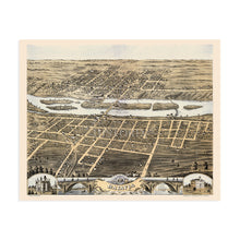 Load image into Gallery viewer, Digitally Restored and Enhanced 1869 Batavia Illinois Map - Old Map of Batavia IL Wall Art Poster - Batavia City Kane County State of Illinois Map History
