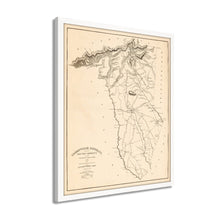 Load image into Gallery viewer, Digitally Restored and Enhanced 1825 Greenville County South Carolina Map - Framed Vintage Map of Greenville SC - History Map of Greenville District South Carolina Wall Art Poster
