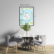 Cargar imagen en el visor de la galería, Digitally Restored and Enhanced 2005 Map of the Antarctic Region - Antarctic Peninsula Map - Shows Territorial Claims and Year-Round Research Stations - Antarctica Poster - Map of Antarctica

