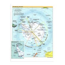 Cargar imagen en el visor de la galería, Digitally Restored and Enhanced 2005 Map of the Antarctic Region - Antarctic Peninsula Map - Shows Territorial Claims and Year-Round Research Stations - Antarctica Poster - Map of Antarctica
