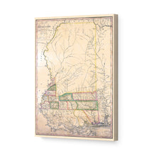 Cargar imagen en el visor de la galería, Digitally Restored and Enhanced 1820 Mississippi Map Canvas Art - Canvas Wrap Vintage State Map of Mississippi Wall Art - Historic Mississippi Poster - Old Mississippi State Map from Surveys
