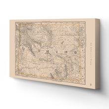 Load image into Gallery viewer, Digitally Restored and Enhanced 1891 Wyoming Map Canvas Art - Canvas Wrap Vintage Wyoming Map - History Map of Wyoming Wall Art - Old Wyoming Map Poster - Historic Wyoming State Map Print
