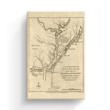 Load image into Gallery viewer, Digitally Restored and Enhanced 1781 Cape Fear River Map Canvas Art - Canvas Wrap Vintage North Carolina Wall Art - Historic Map of NC Poster - Old NC Map Poster - Restored Map of Cape Fear River
