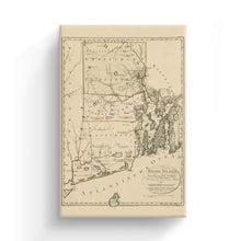 Cargar imagen en el visor de la galería, Digitally Restored and Enhanced 1797 Rhode Island Map Canvas Art - Canvas Wrap Vintage Map of Rhode Island Print - Old Rhode Island Poster - Restored State of Rhode Island Wall Art - Historic RI Map
