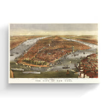 Load image into Gallery viewer, Digitally Restored and Enhanced 1870 Map of New York Canvas Art - Canvas Wrap Vintage New York Map - Restored New York Wall Art - Old Wall Map of New York City Poster - Historic New York City Wall Art
