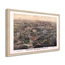 Load image into Gallery viewer, Digitally Restored and Enhanced 1897 Map of Nashville TN - Framed Vintage Nashville Map Poster - Old Nashville Wall Art - Centennial Exposition History Map of Nashville Tennessee
