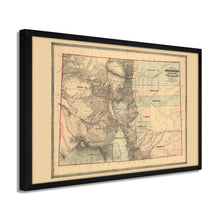 Cargar imagen en el visor de la galería, Digitally Restored and Enhanced 1862 Colorado Territory Map - Framed Vintage Colorado Map Poster - History Map of Colorado Wall Art
