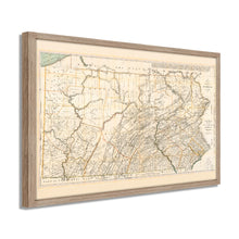 Cargar imagen en el visor de la galería, Digitally Restored and Enhanced 1792 Pennsylvania State Map - Framed Vintage Pennsylvania Map Poster - Old Wall Map of Pennsylvania - Restored State of Pennsylvania Wall Art Map
