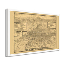 Load image into Gallery viewer, Digitally Restored and Enhanced 1909 Map of Colorado Springs - Framed Vintage Colorado Map Poster - Old Colorado Wall Art - Historic Bird&#39;s Eye View Map of Colorado Springs CO
