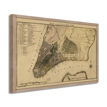 Cargar imagen en el visor de la galería, Digitally Restored and Enhanced 1789 New York City Poster Map - Framed Vintage New York Map - Old New York City Wall Art - Restored Plan of New York City Map - Historic NYC Map
