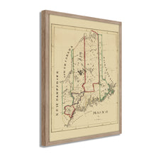Load image into Gallery viewer, Digitally Restored and Enhanced 1820 Map of Maine Poster - Framed Vintage Maine Map Print - Old Maine Wall Art - Restored State of Maine Map Poster - Historic ME Map Art
